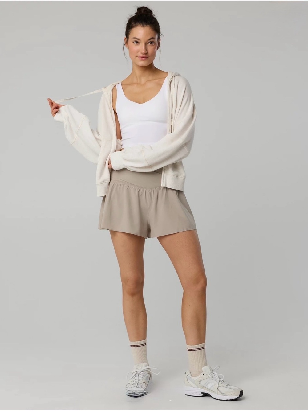 OFFLINE by Aerie Real Me Crossover Flowy Short Greige